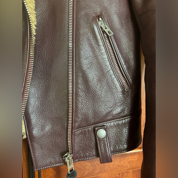 Coach 1941 Calf leather Moto jacket with Shearling - Picture 7 of 13
